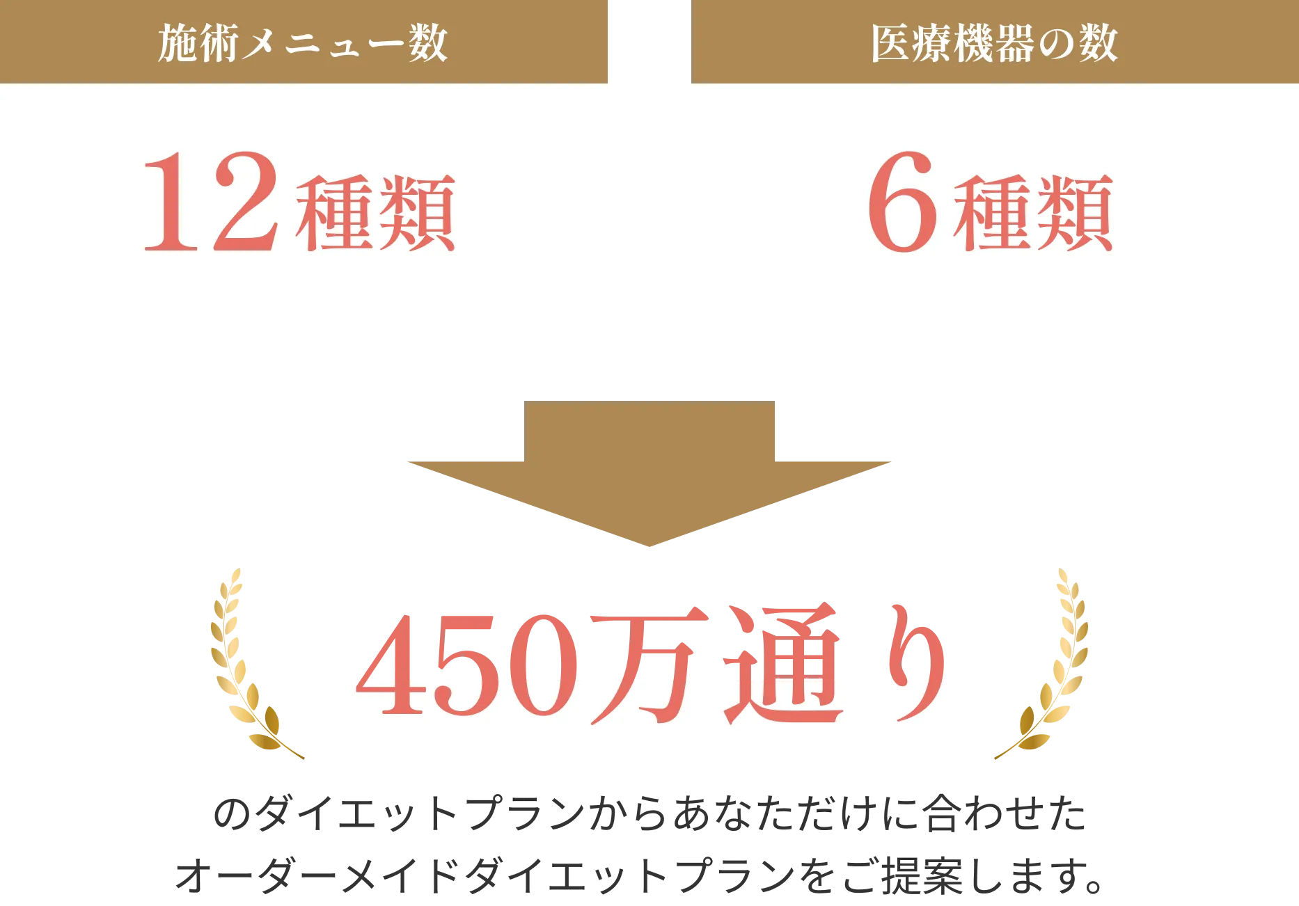 施術メニュー・医療機器の数