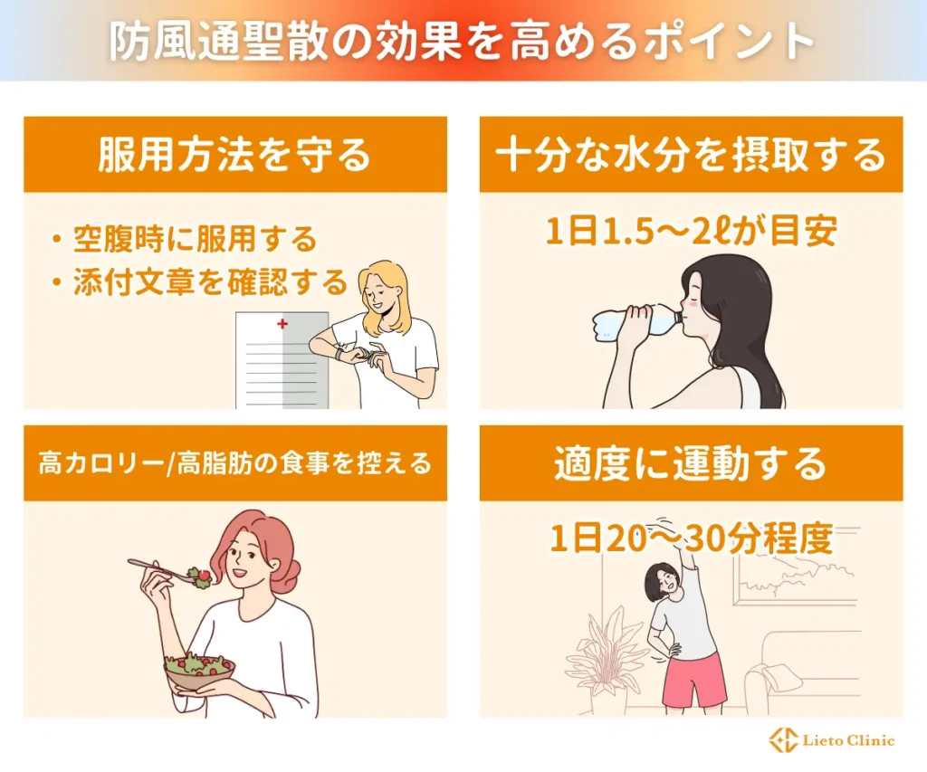 防風通聖散のダイエット効果を高めるポイント