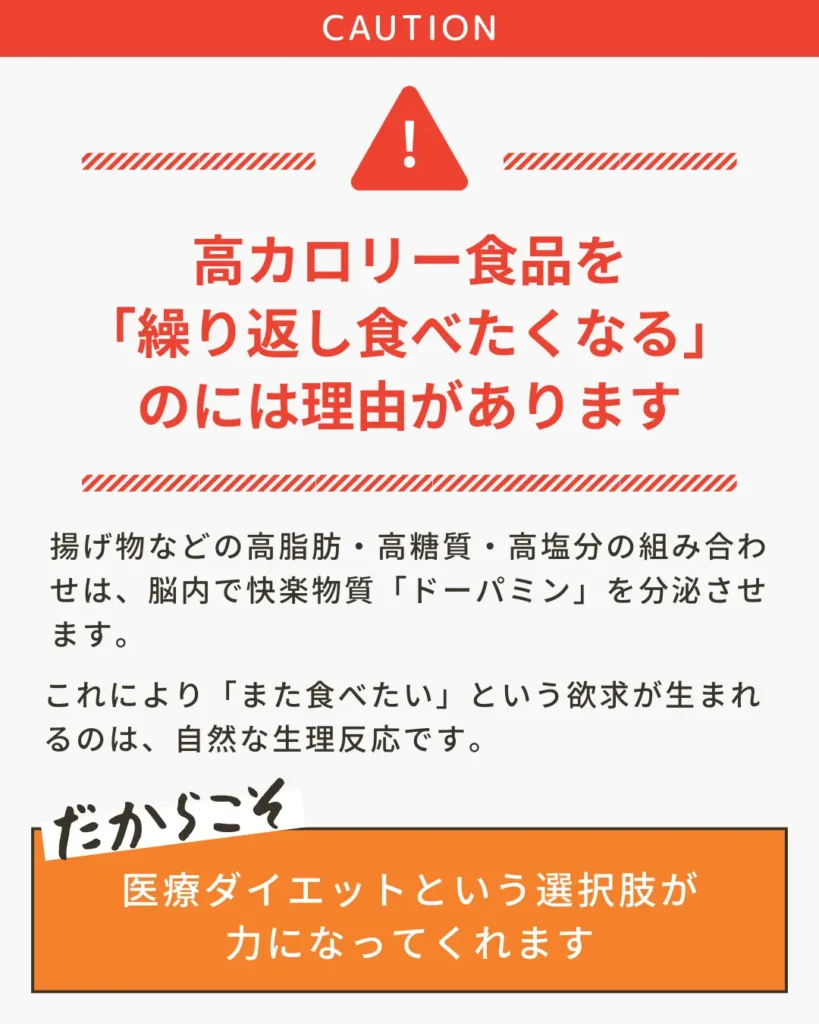 高カロリー食品を「繰り返し食べたくなる」のには理由があります